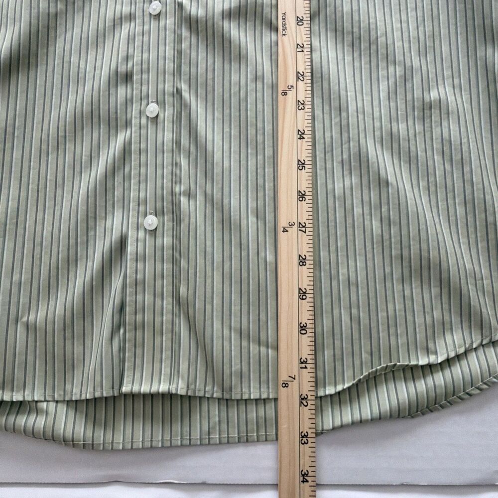 Eddie Bauer short Sleeve Shirt Mens L/Tall Relaxed Fit Green Wrinkle Resistant - Picture 6 of 8